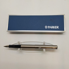 PARKER 15 Flighter penna stilografica acciaio spazzolato anni 80 usata 2