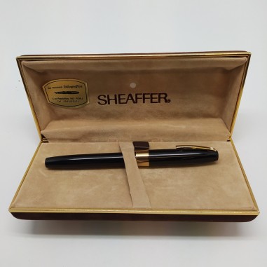 SHEAFFER penna stilografica fusto resina nero pennino a vista inusata