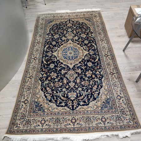 Tappeto persiano prima metà 900 seta e lana 160x300 cm