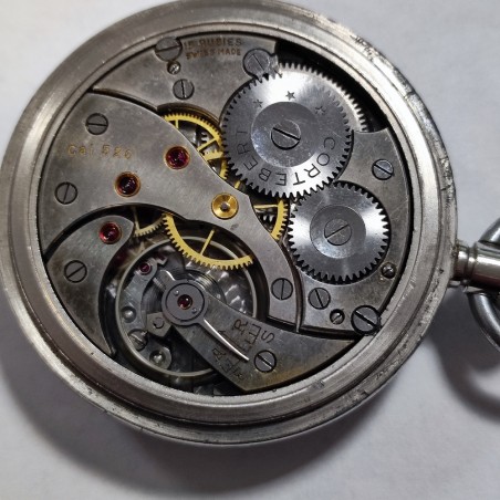 Orologio da tasca CORTEBERT EXTRA militare quadrante nero cassa 52 mm