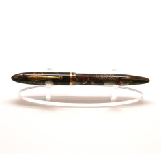 SHEAFFER'S penna stilografica fusto resina tipo marmo verde bianco e rosso usata 2