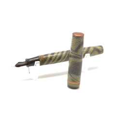 EROS penna stilografica fusto decorato pelle di serpente d. 13 mm usata 2