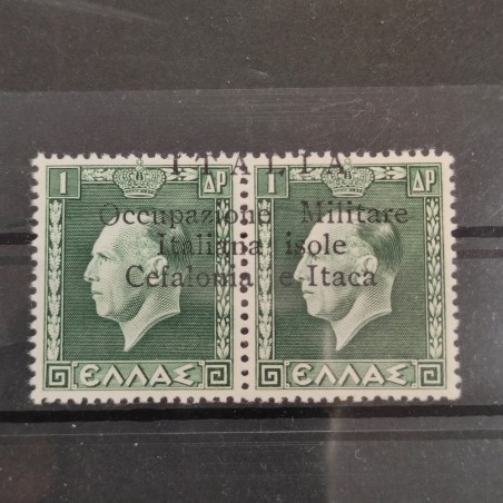 1941 - Cefalonia - 1+1 d. Verde MNH - Sass. 8 Certificato