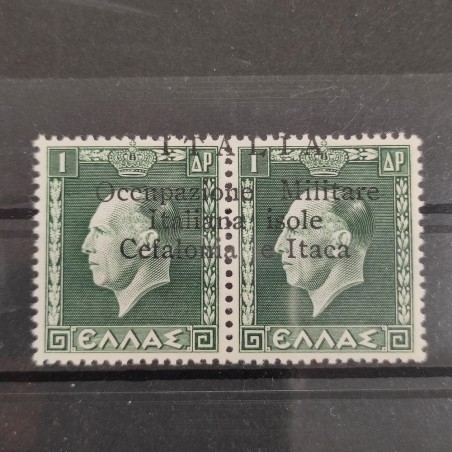 1941 - Cefalonia - 1+1 d. Verde MNH - Sass. 8 Certificato
