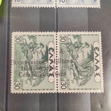 1941 - Cefalonia - Posta Aerea 30+30 d. verde MNH - Sass. A8c con certificato