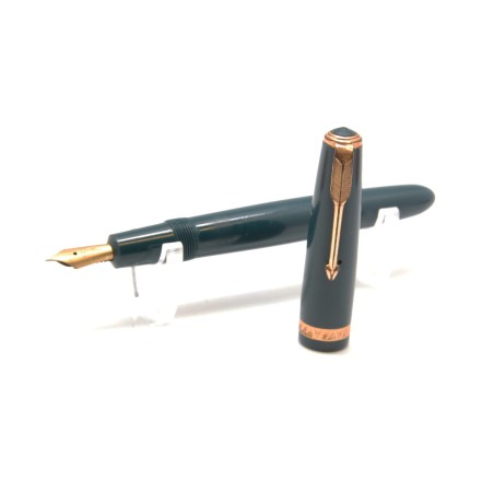 PARKER penna stilografica Duofold fusto verde pennino oro usata