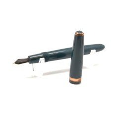 PARKER penna stilografica Duofold fusto verde pennino oro usata 2