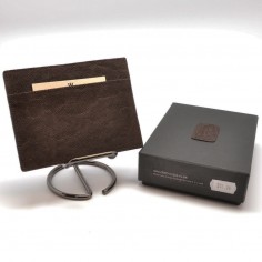 Wondersmall porta carte e tessere ZEIRO in pelle di elefante marrone 5 carte 2