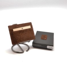 Wondersmall portafoglio CRONO pelle ippopotamo marrone 4 carte 2
