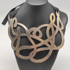 Collana Caotic Chiara BCN Jewlery metallo argentato martellato nuova 2