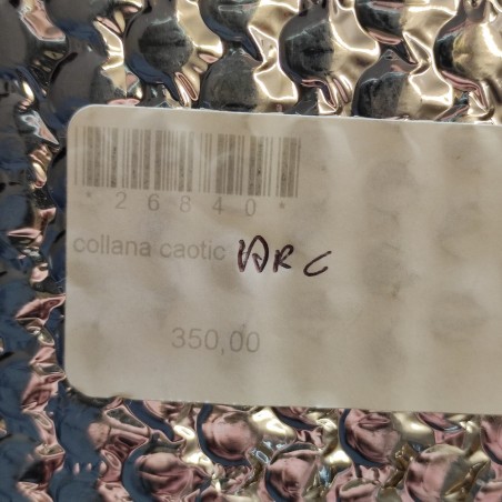 Collana Caotic Chiara BCN Jewlery metallo argentato martellato nuova