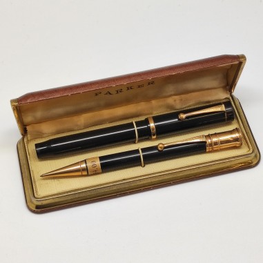 PARKER cofanetto con parure penna e porta mina anni 40/50