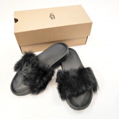 Pantofole da donna con vello di pecora UGG W ROYALE nere 1018875 n° 36 nuove 2