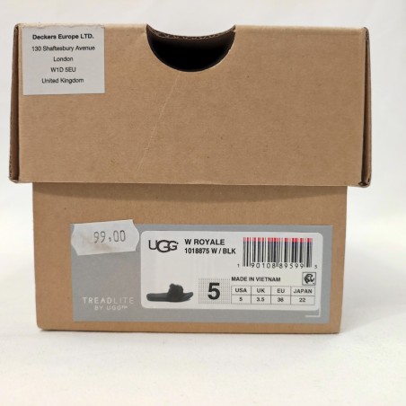 Pantofole da donna con vello di pecora UGG W ROYALE nere 1018875 n° 36 nuove