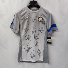 Maglietta Inter ufficiale NIKE con 12 autografi calciatori stagione 2013/2014