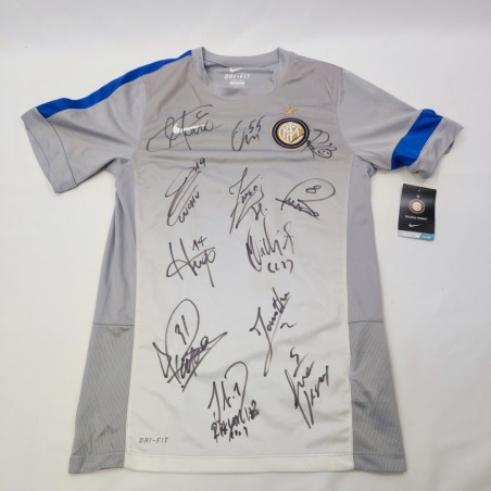 Maglietta Inter ufficiale NIKE con 12 autografi calciatori stagione 2013/2014