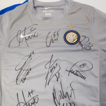 Maglietta Inter ufficiale NIKE con 12 autografi calciatori stagione 2013/2014