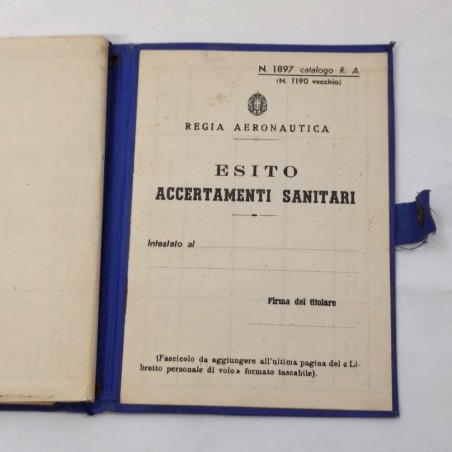 Regia Aeronautica Libretto personale di volo in bianco anno 1941