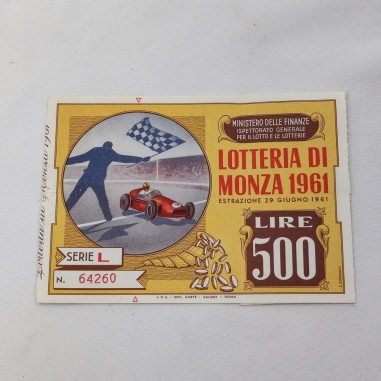 Biglietto Lotteria di Monza 1961