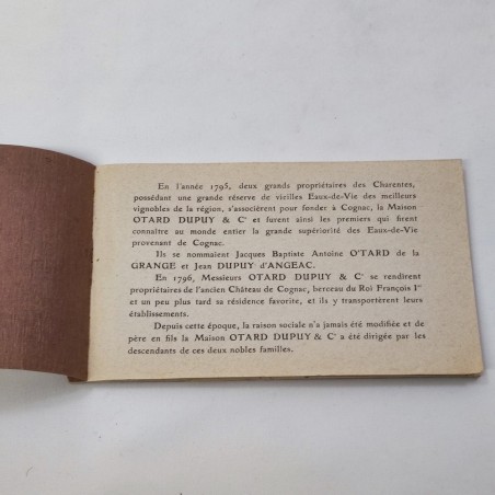 Carloline Souvenir de Otard Dupuy & C. Dans le Chateaux de Cognac
