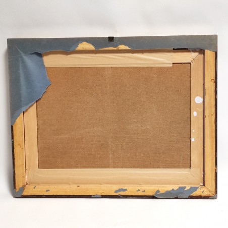 Quadro olio su tela gruppo di buoi