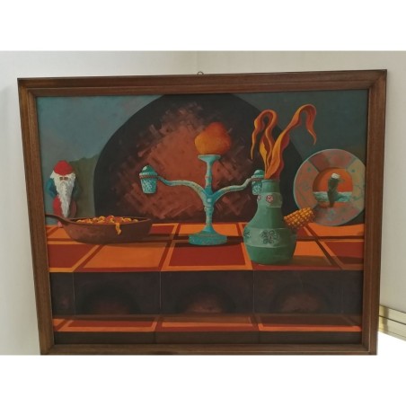 Quadro olio su tela Daniele Cedioli natura morta 110x90 cm