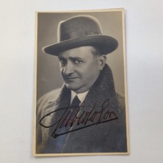 Cartolina postale con foto e autografo originale di Gilberto Govi 2