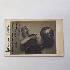 Cartolina postale con foto e autografo originale Andrea Mongelli anno 1929