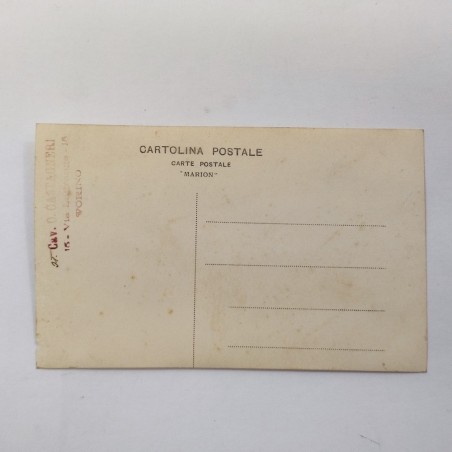 Cartolina postale con foto e autografo in originale puglile Michele Bonaglia