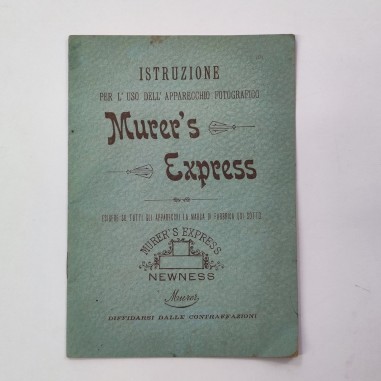 Libretto istruzioni d'uso macchina fotografica Murer's Express