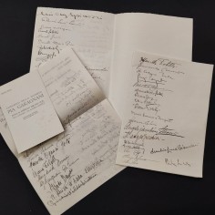 Lotto documenti pianista Pia Garagnani con autografi in originale
