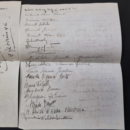 Lotto documenti pianista Pia Garagnani con autografi in originale