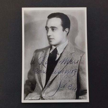 VITTORIO DE SICA cartolina promozionale con autografo in originale