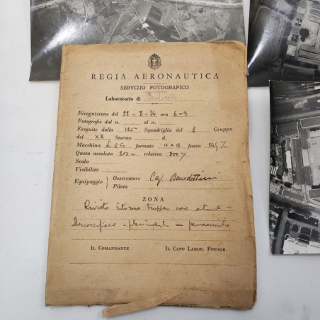Lotto accumulo di fotografie originali aeree Regia Aeronautica anni 30