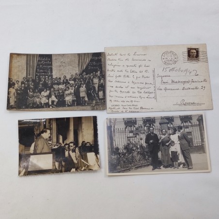 Lotto 4 cartoline e fotografie Pietro MASCAGNI anni 30/40
