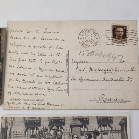 Lotto 4 cartoline e fotografie Pietro MASCAGNI anni 30/40