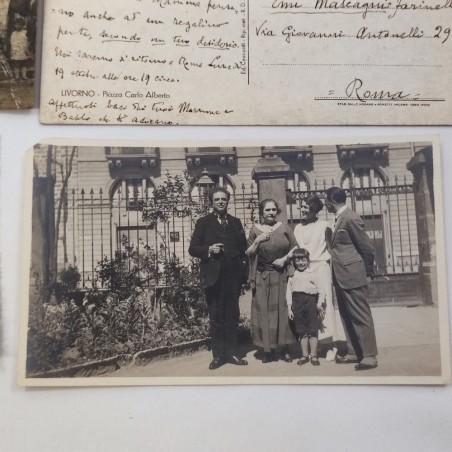 Lotto 4 cartoline e fotografie Pietro MASCAGNI anni 30/40