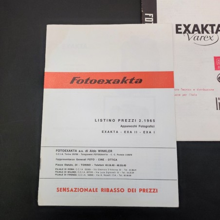 Lotto di 3 listini Fotoexakta anno 1963, 1964 e 1965