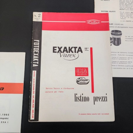 Lotto di 3 listini Fotoexakta anno 1963, 1964 e 1965