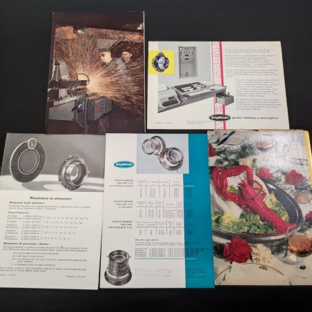 Lotto di 4 opuscoli ottiche fotografiche Voigtlander professionismo