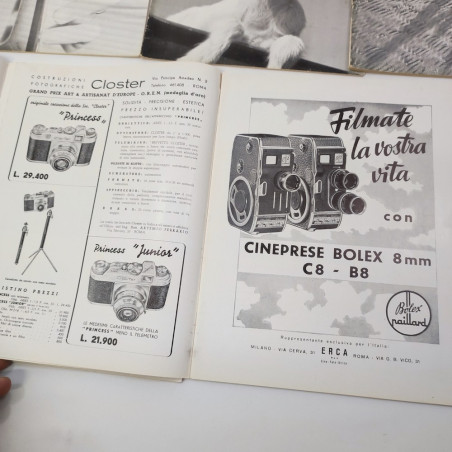 lotto di 5 riviste Il Progresso Fotografico marzo agosto 1954