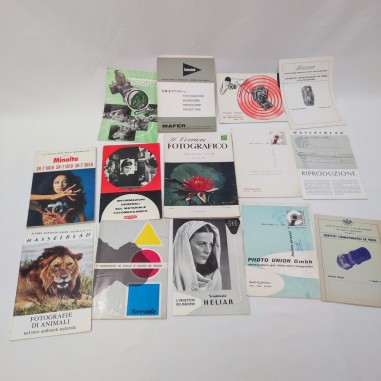 Lotto di 17 opuscoli fotografia cataloghi e listini prezzi anni 50/60