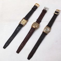 3 orologi anni 50/60 MONARCH ELGIN RIMA laminati oro usati uno da verificare