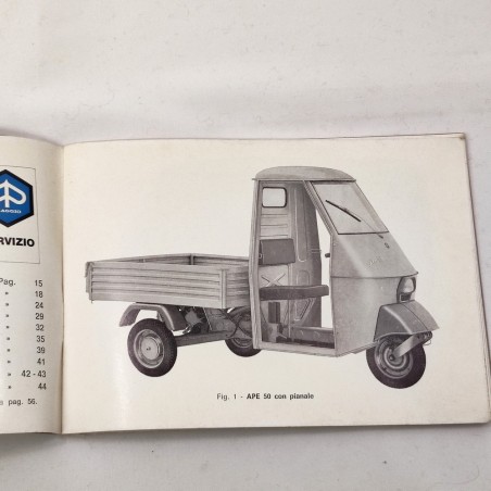 Piaggio Ape 50 e 250 Libretto uso manutenzione originale - discreto