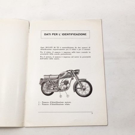 Ducati 98 TS libretto istruzioni uso manutenzione originale - buono