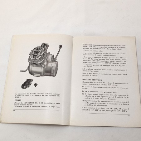 Ducati 98 TS libretto istruzioni uso manutenzione originale - buono