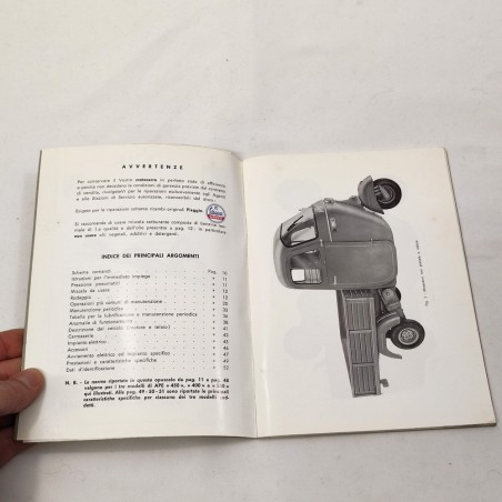 Piaggio APE libretto uso manutenzione originale - molto nuono