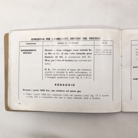 Piaggio Vespa 50 libretto uso manutenzione originale 8° ed. originale mediocre