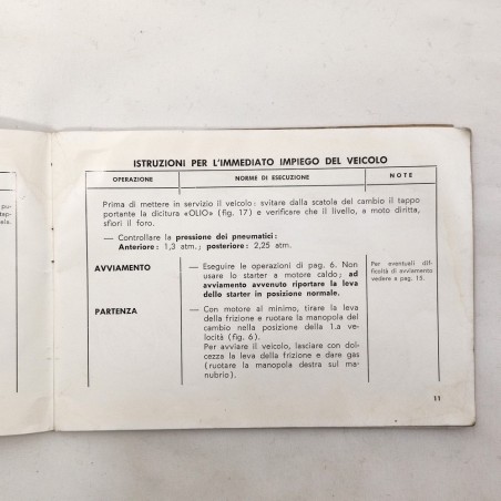 Piaggio Vespa 50 libretto uso manutenzione originale 8° ed. originale mediocre