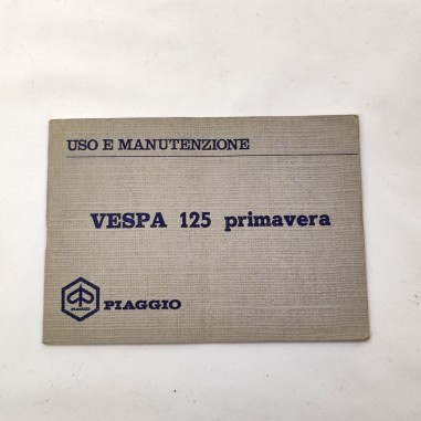 Piaggio Vespa 125 primavera libretto uso manutenzione originale 3° ed. piegato
